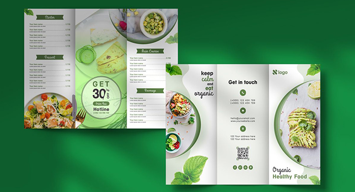 绿色食品宣传折页设计设计-果蔬食品宣传折页设计公司